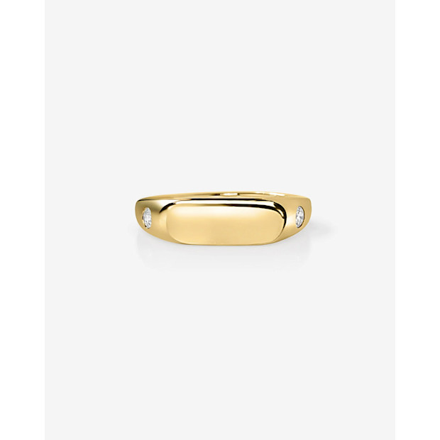 Ring Concierge Duo Diamond Signet Ring.
