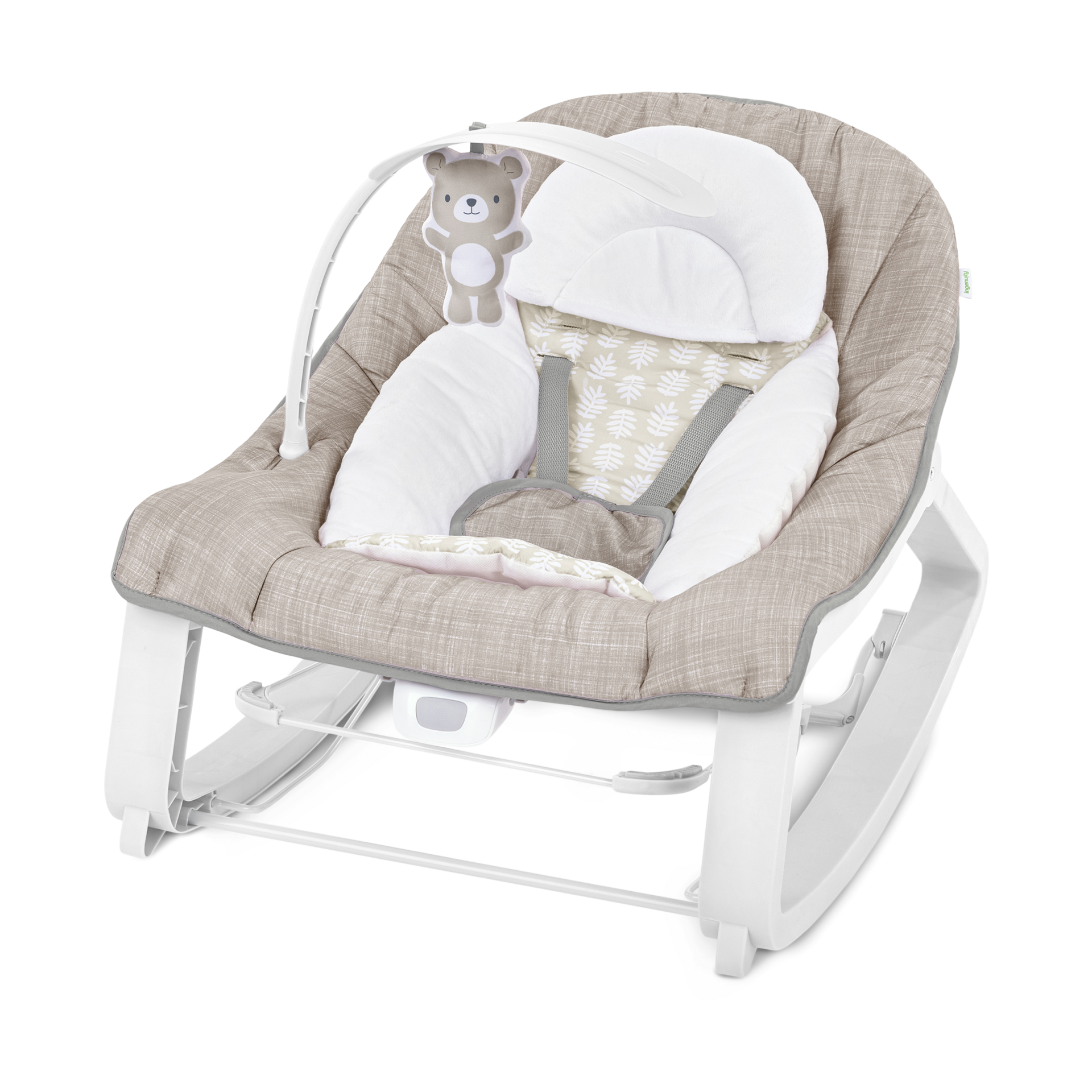 Ingenuity Keep Cozy 3-in-1 Grow with Me Vibrating Baby Bouncer Seat & Infant to Toddler Rocker, 0-30 Months Up to 40 lbs (Linden)