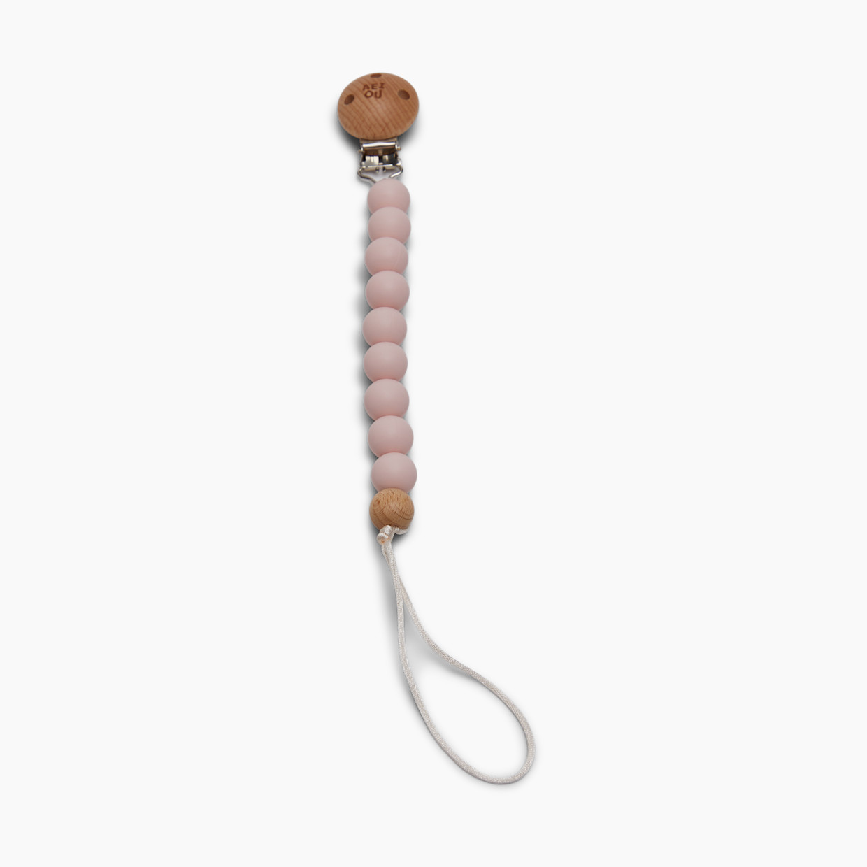 AEIOU Silicone Pacifier Clip - Petal.