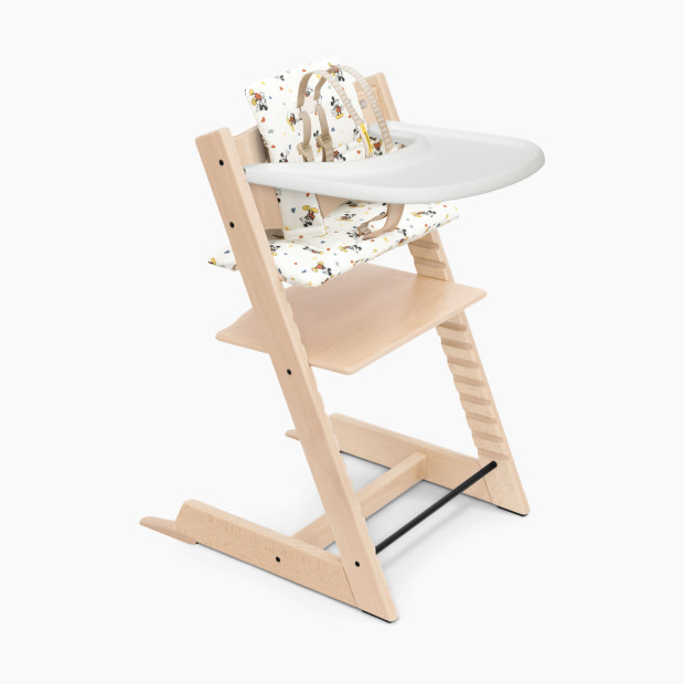 Stokke Tripp Trapp High Chair Complete - Natural, Cel.Mickey Cushion.
