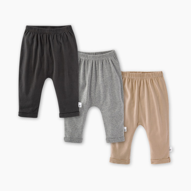 Burt's Bees Baby Set of 3 Harem Pants - Ash, 0-3 M.