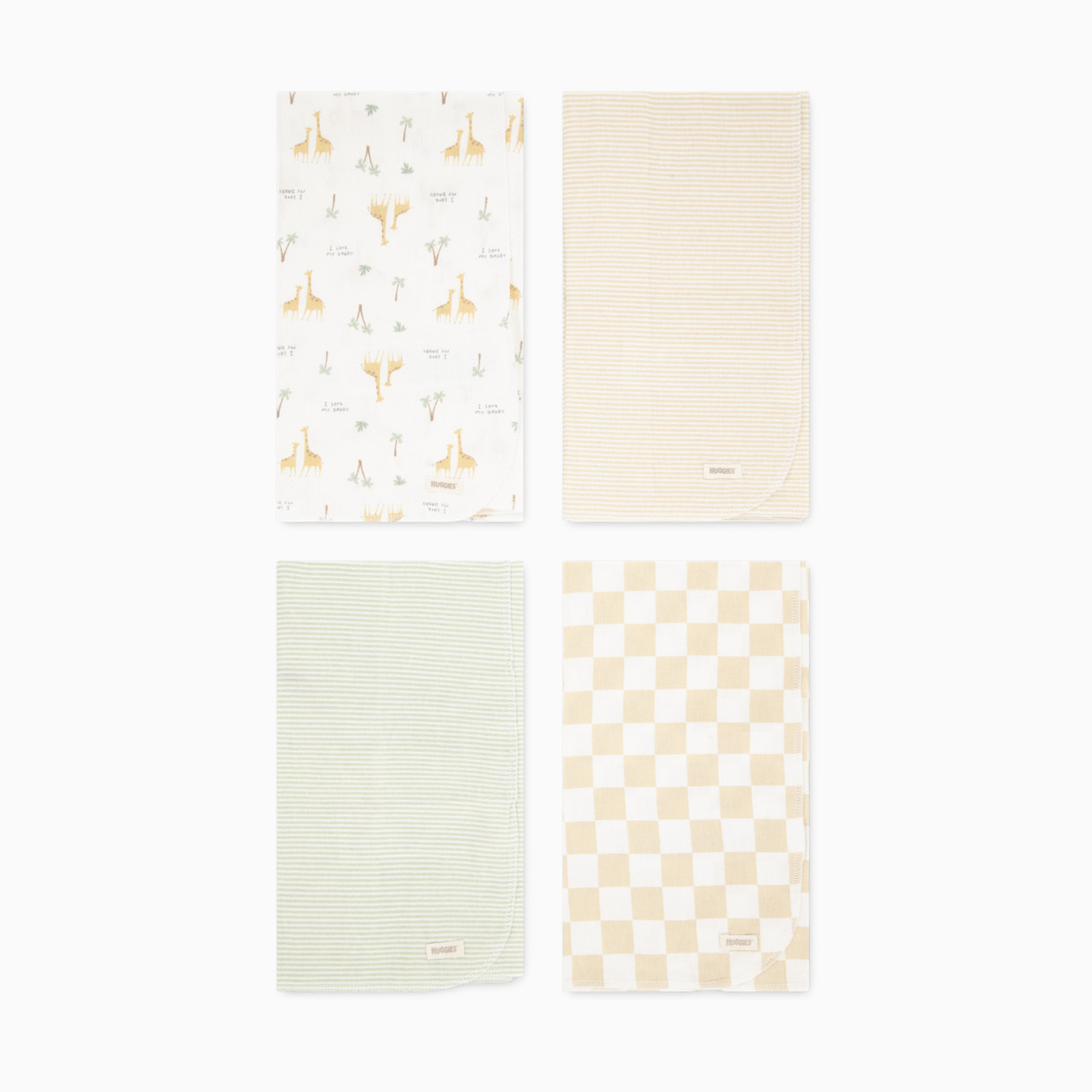 Huggies 4-Piece Flannel Receiving Blanket - Huggies Snow White.
