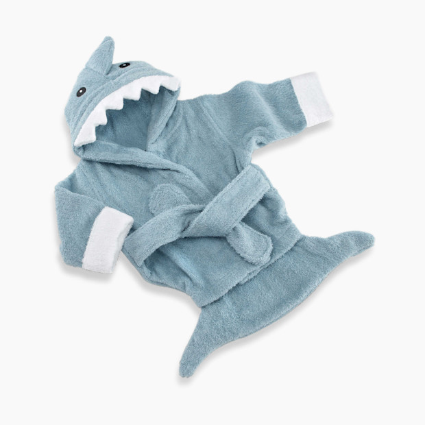 Baby Aspen "Let The Fin Begin" Shark Robe - Blue, 0-9 Months.