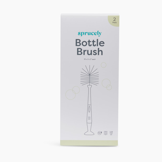 Sprucely Bottle Brush (2 Pack) - White/Sage.