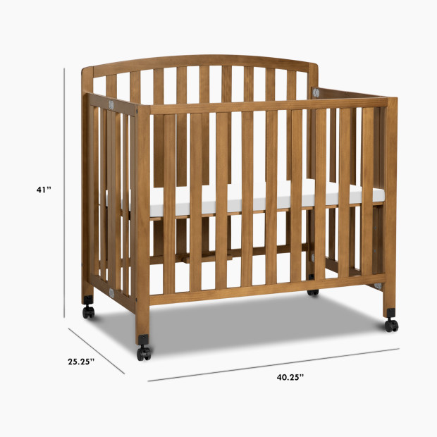 DaVinci Dylan 3-in-1 Mini Crib and Twin Bed - Chestnut.