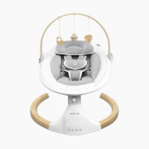Jool Baby Nova Nature Baby Swing for Newborns – Natural Wood Toys, Electric Motorized Infant Swing, Bluetooth Music