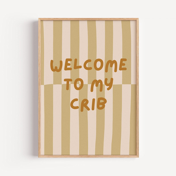 jujakidsco Funny Nursery Print: Welcome to My Crib.