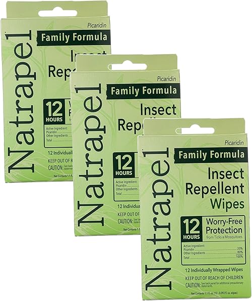 Natrapel Tick & Insect Repellent Wipes with 20% Picaridin