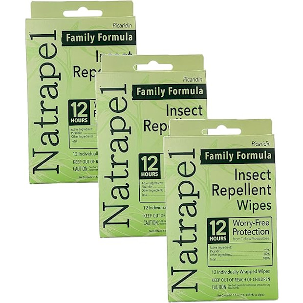 Natrapel Tick & Insect Repellent Wipes with 20% Picaridin