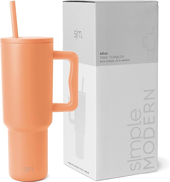 Simple Modern  40 oz Tumbler with Handle and Straw Lid.