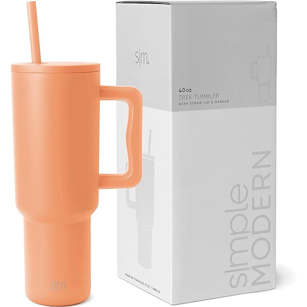 Simple Modern 40 oz Tumbler with Handle and Straw Lid.