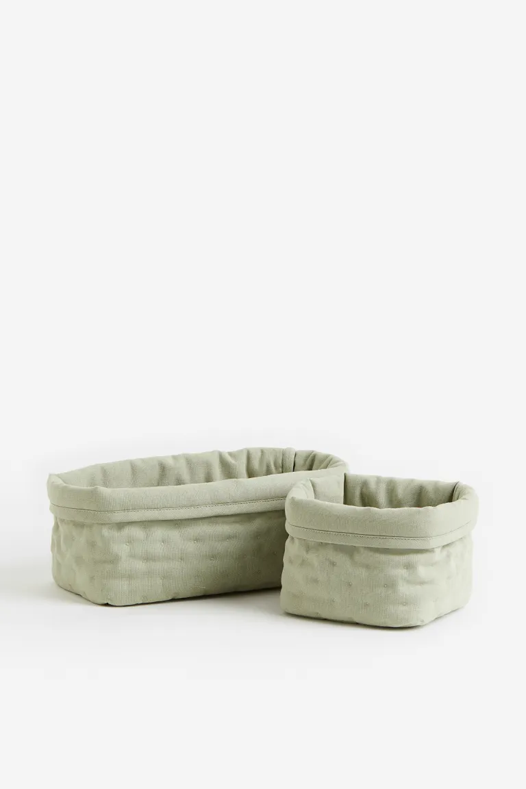 H&M 2-pack Quilted Storage Baskets.
