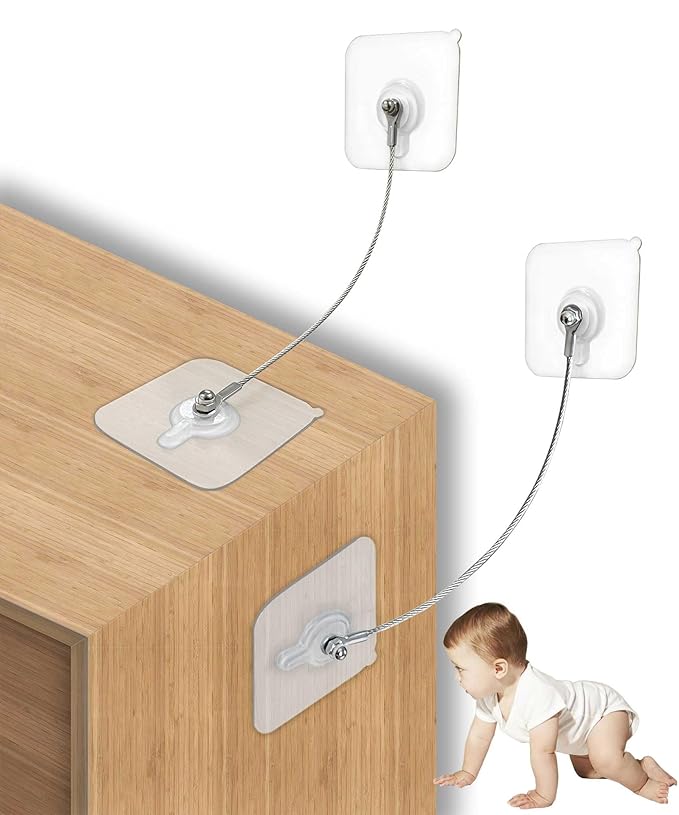xicveiuz 8" Furniture Anchors Kit for Baby Proofing (10-Pack).