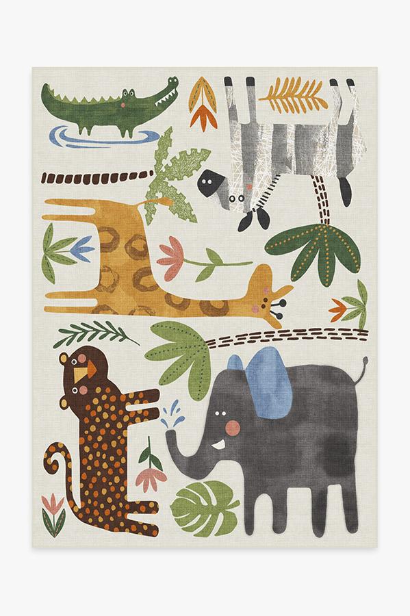 Ruggable Jungle Safari Multicolor Rug.
