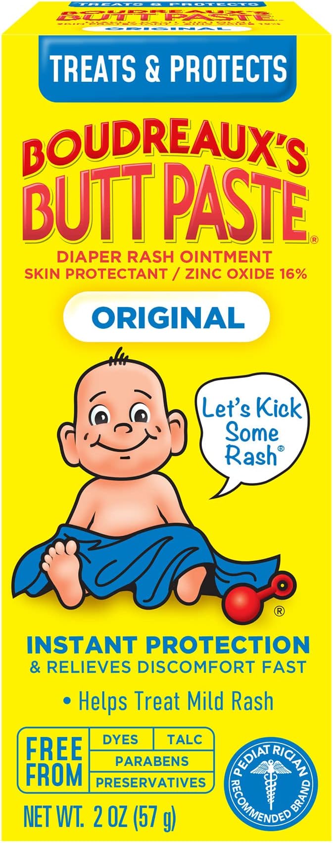 Boudreaux's Butt Paste Original Diaper Rash Cream.