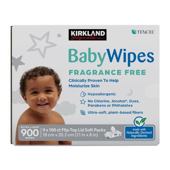Kirkland Signature Fragrance Free Baby Wipes .