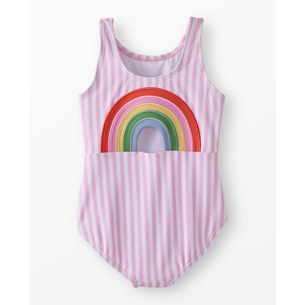 One-Piece Rainbow Back Swimsuit.