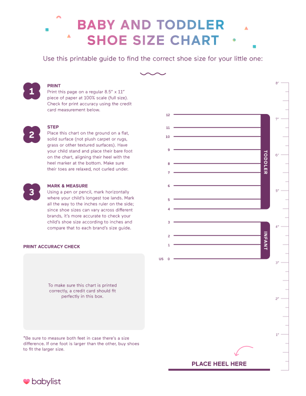 Baby trainers size outlet guide