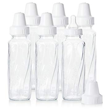 small glass baby bottles