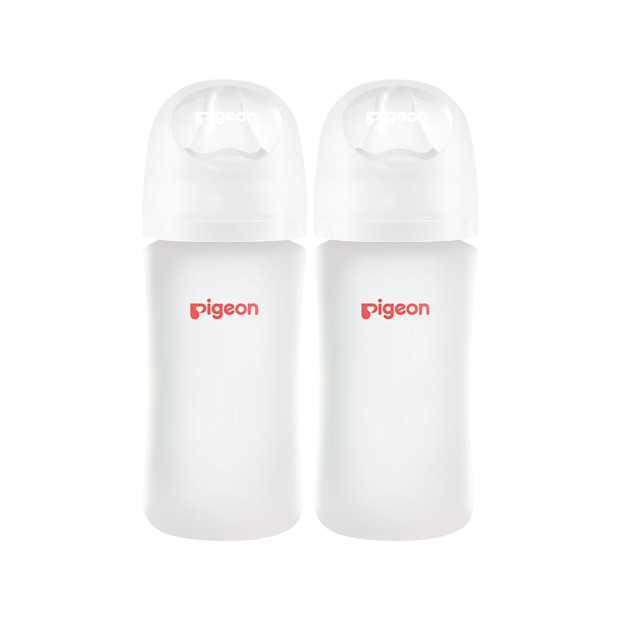 Pigeon 8oz Silicone Coated Glass Baby Bottle.