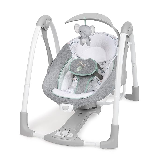 Ingenuity ConvertMe 2-in-1 Compact Portable Automatic Baby Swing & Infant Seat.