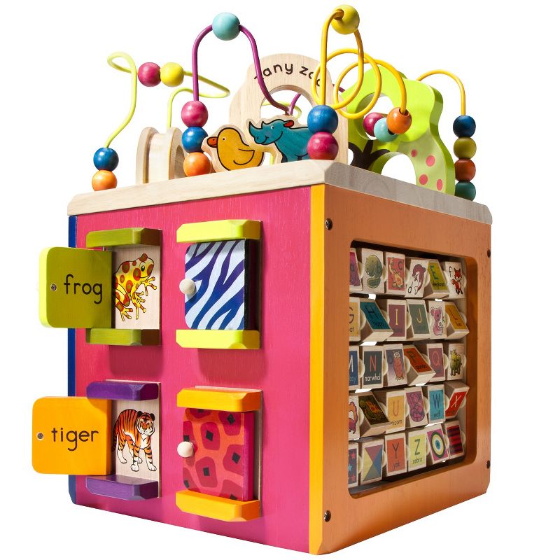 B. toys Wooden Activity Cube.