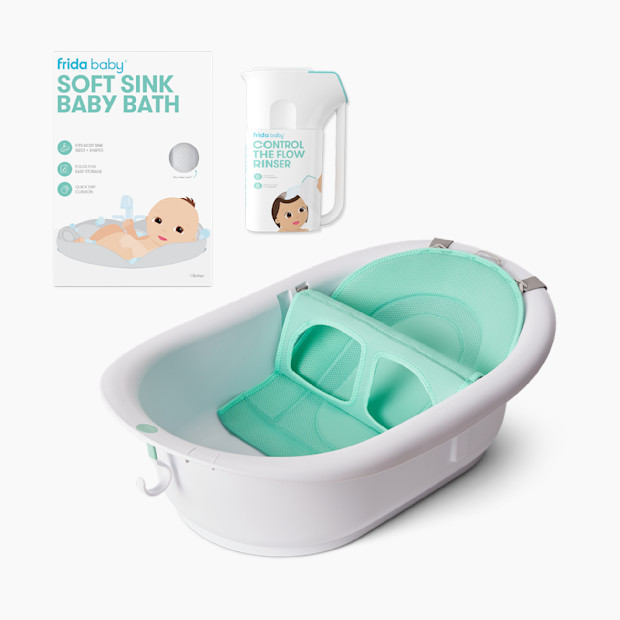 Frida Baby Bath Tub + Soft Sink Insert + Rinse Cup Bundle.