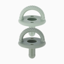 Itzy Ritzy Silicone Pacifiers for Newborn - Itzy Soother Pacifiers Feature Collapsible Handle & Two Air Holes for Added Safety; For Ages Newborn and Up, Set of 2 in Agave & Succulent