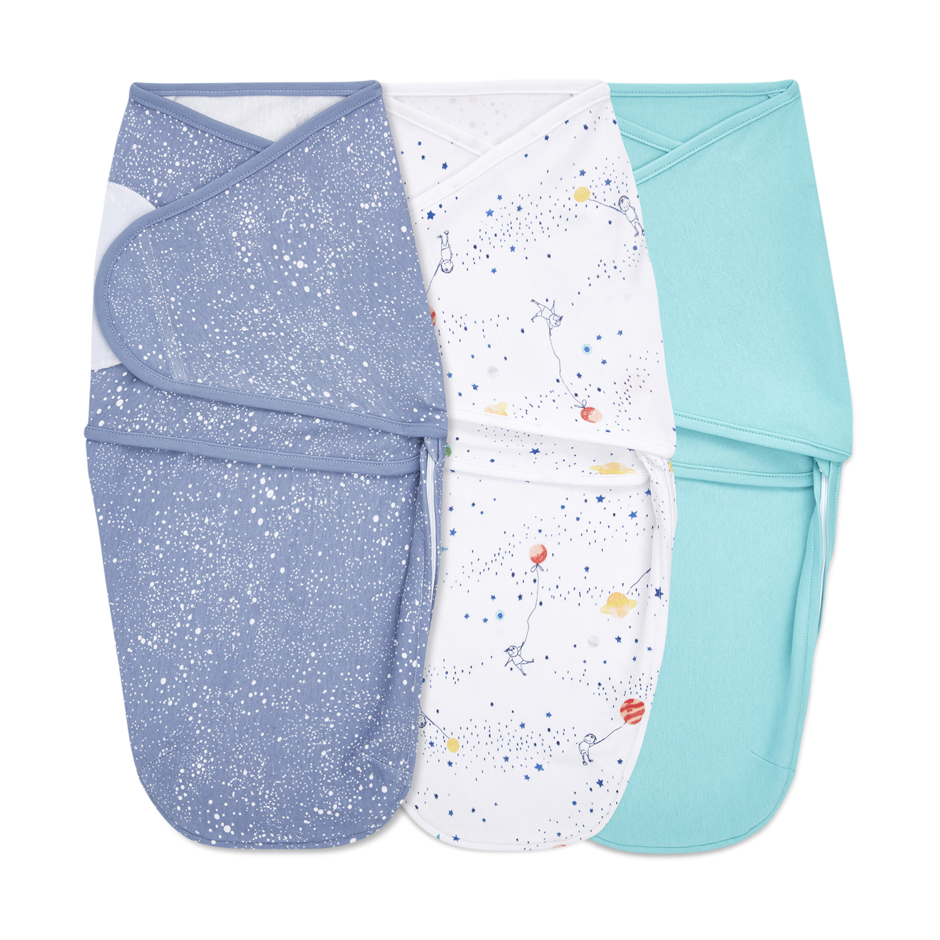 Aden + Anais Essentials Cotton Wrap Swaddles (3 Pack) Stargaze, 03