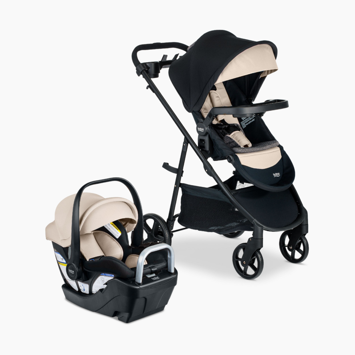 Britax Willow Brook S+ Travel System - Sand Onyx.