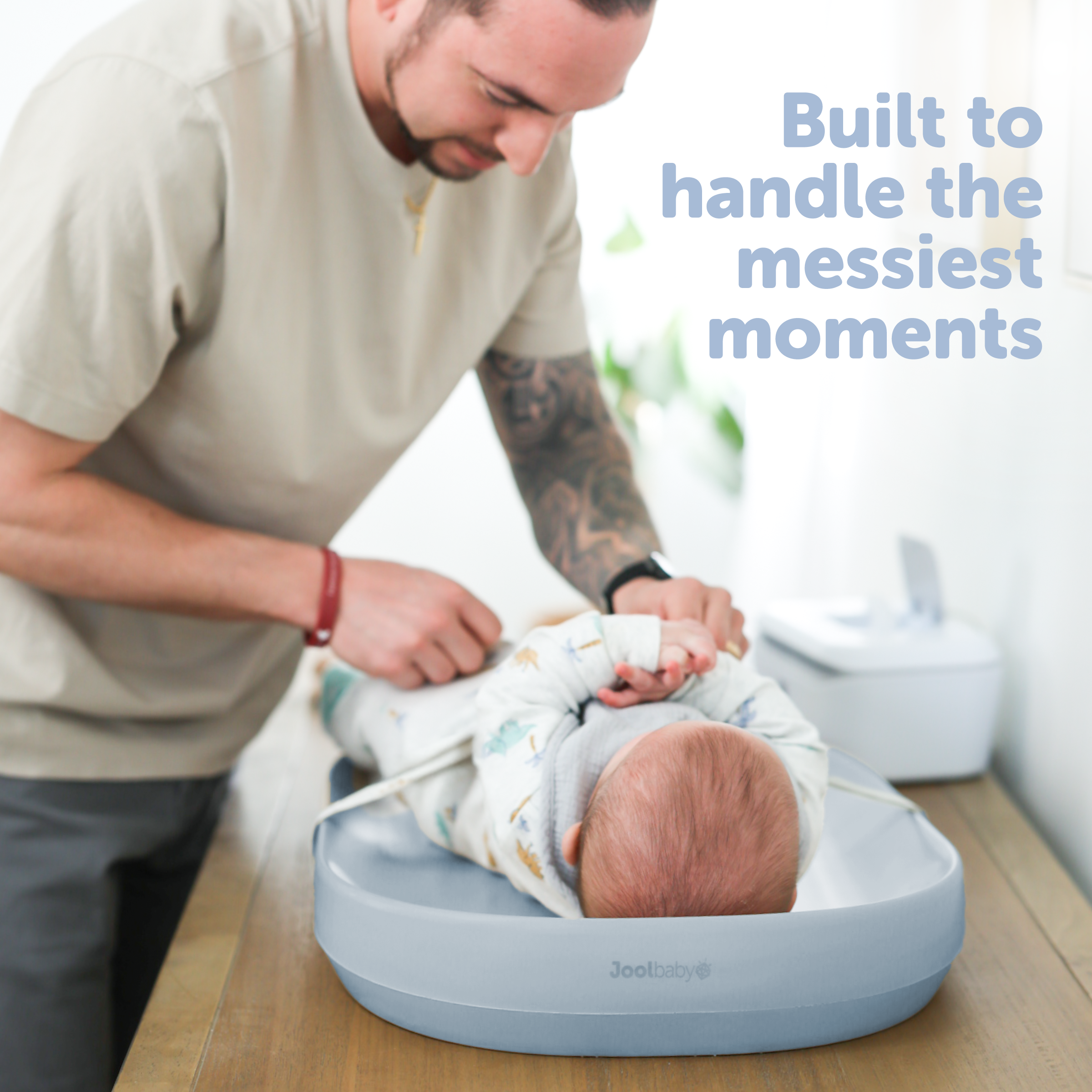 Jool Baby Waterpoof Baby Changing Pad - Blue.