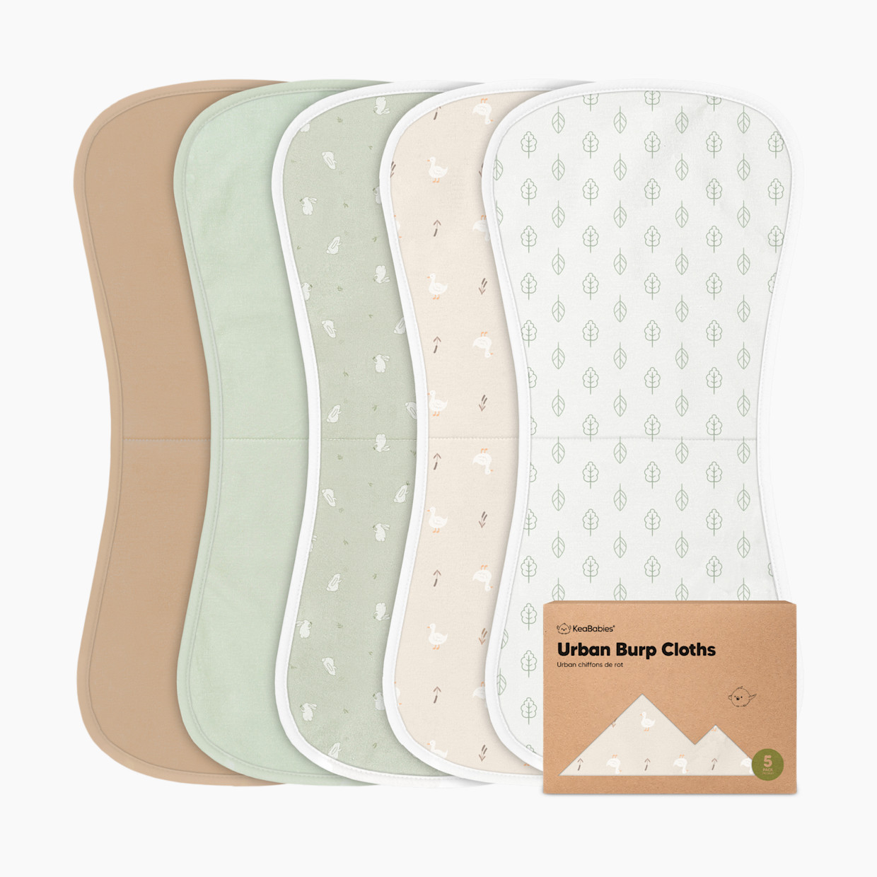 KeaBabies Urban Burp Cloths (5 Pack) - Hillside.