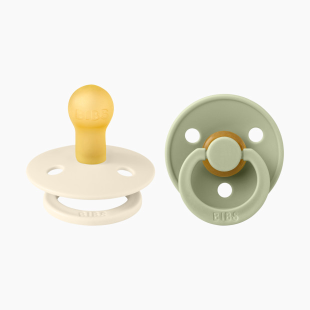BIBS Natural Rubber Pacifier (2 Pack) - Sage / Ivory, Size 1.