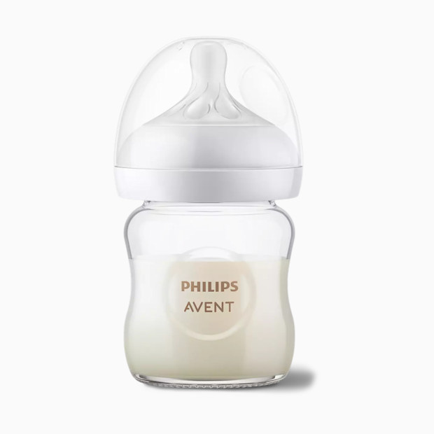 Philips Avent Glass Natural Baby Bottle with Natural Response Nipple.