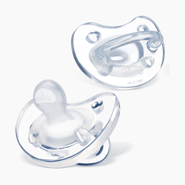 Chicco PhysioForma Soft Silicone Pacifier (2-Pack) - Clear, 0-6 Months.