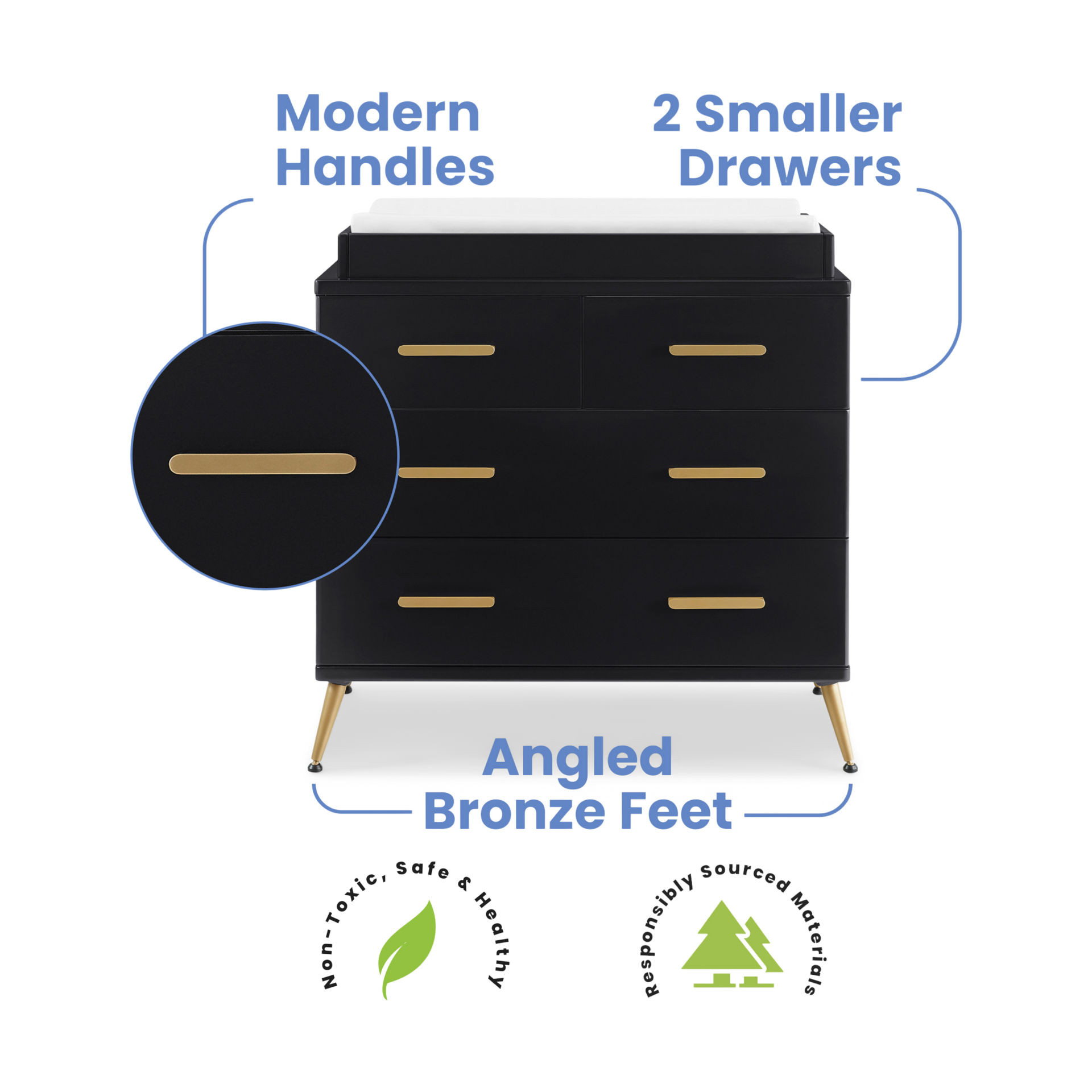 Delta Children Sloane 4 Drawer Dresser with Changing Top.