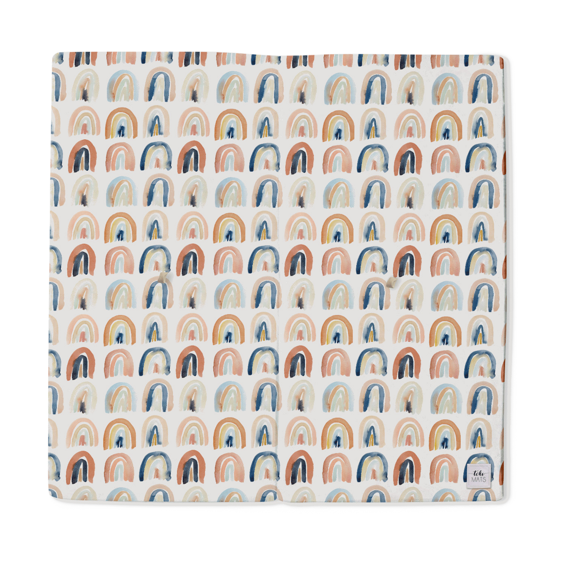 Toki Mats Standard Padded Play Mat Rainbow Watercolor,