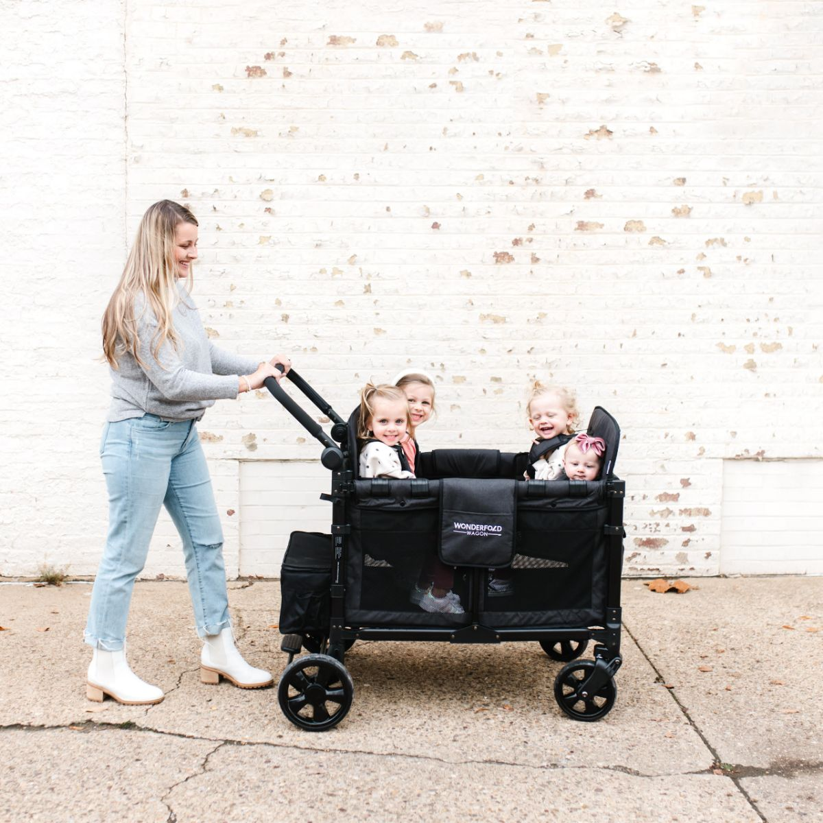 WonderFold W4 Elite Kinderwagen Wagon - All-Terrain Für Bis Zu 4 Kinder