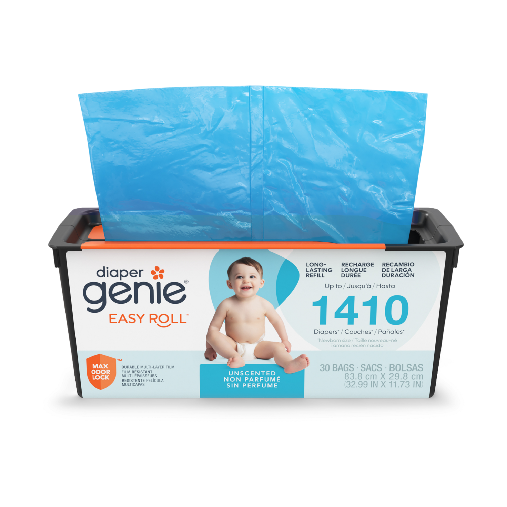 Diaper Genie Easy Roll Refill Bags - Compatible with Signature and Platinum Pails.