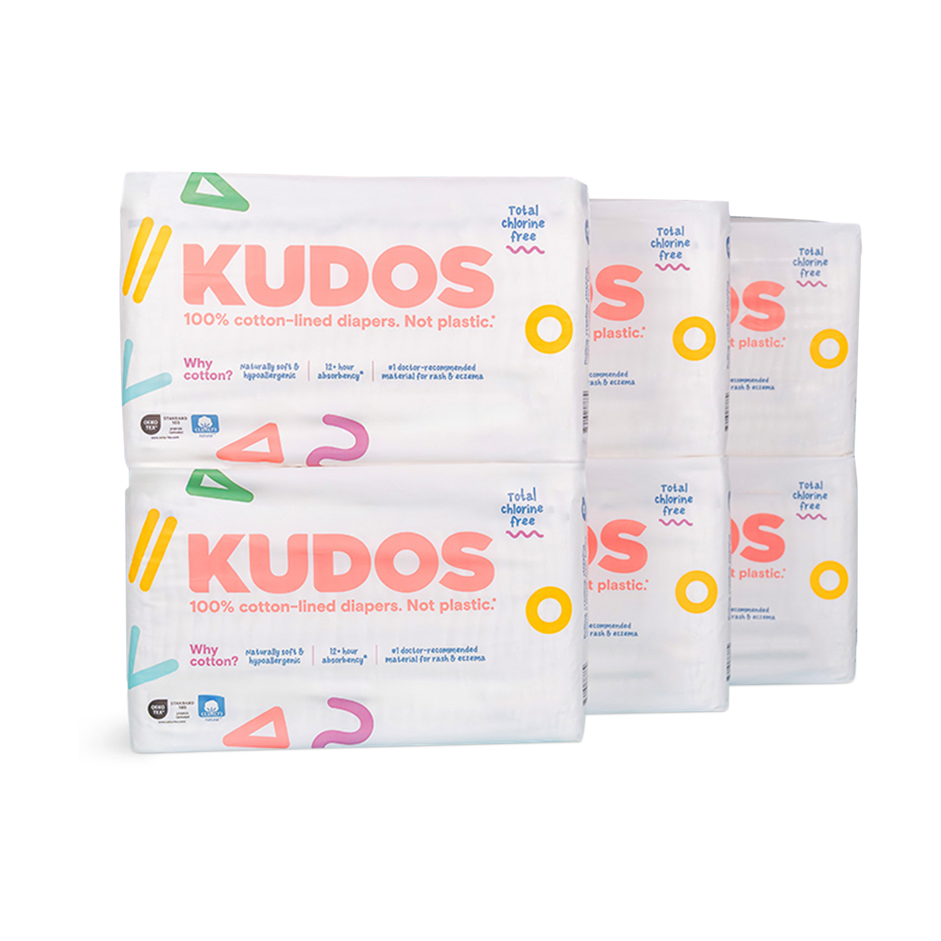 Kudos Diapers, Monthly Supply - Size 1, 210 Count