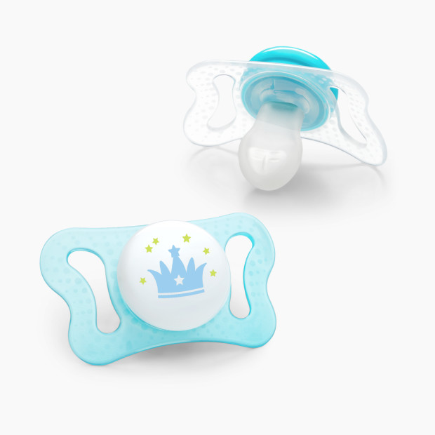 Chicco PhysioForma mi-cro Orthodontic Newborn Pacifier (2-Pack) - Teal, 0-2 Months.