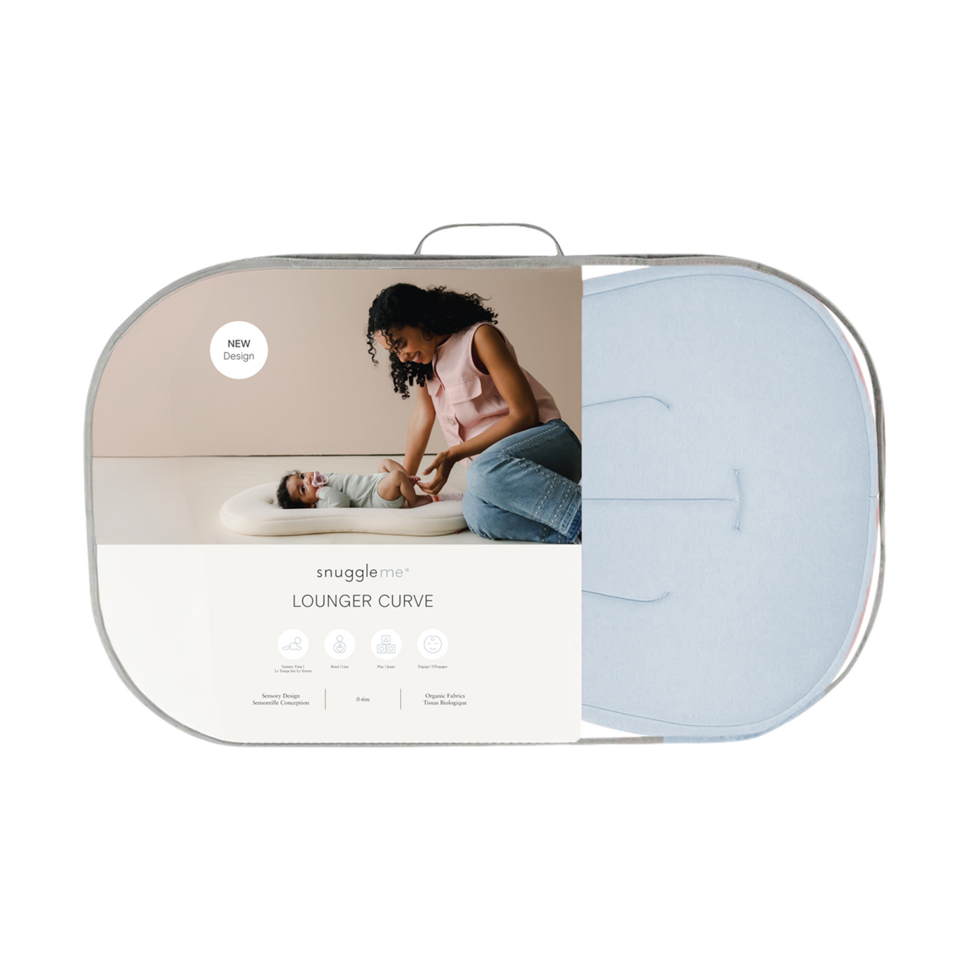 Snuggle Me Organic Infant Lounger Curve - Bluebell.