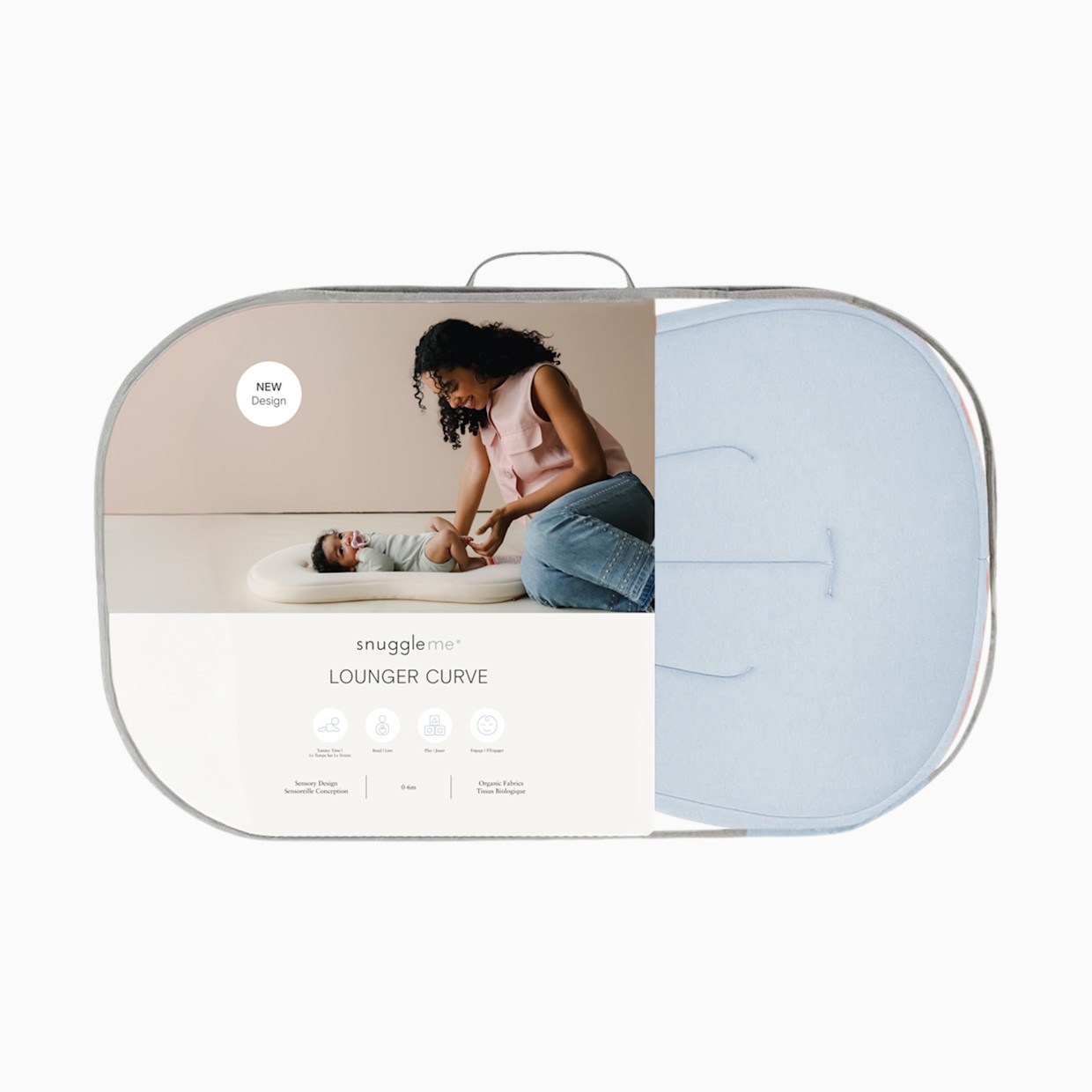 Snuggle Me Organic Infant Lounger Curve - Bluebell.