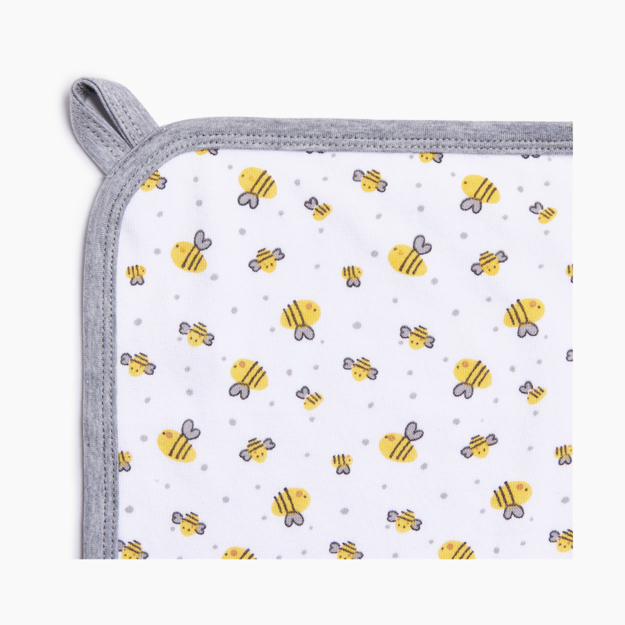 Small Story Organic Washcloth (6 Pack) - Grey Bees, 6.