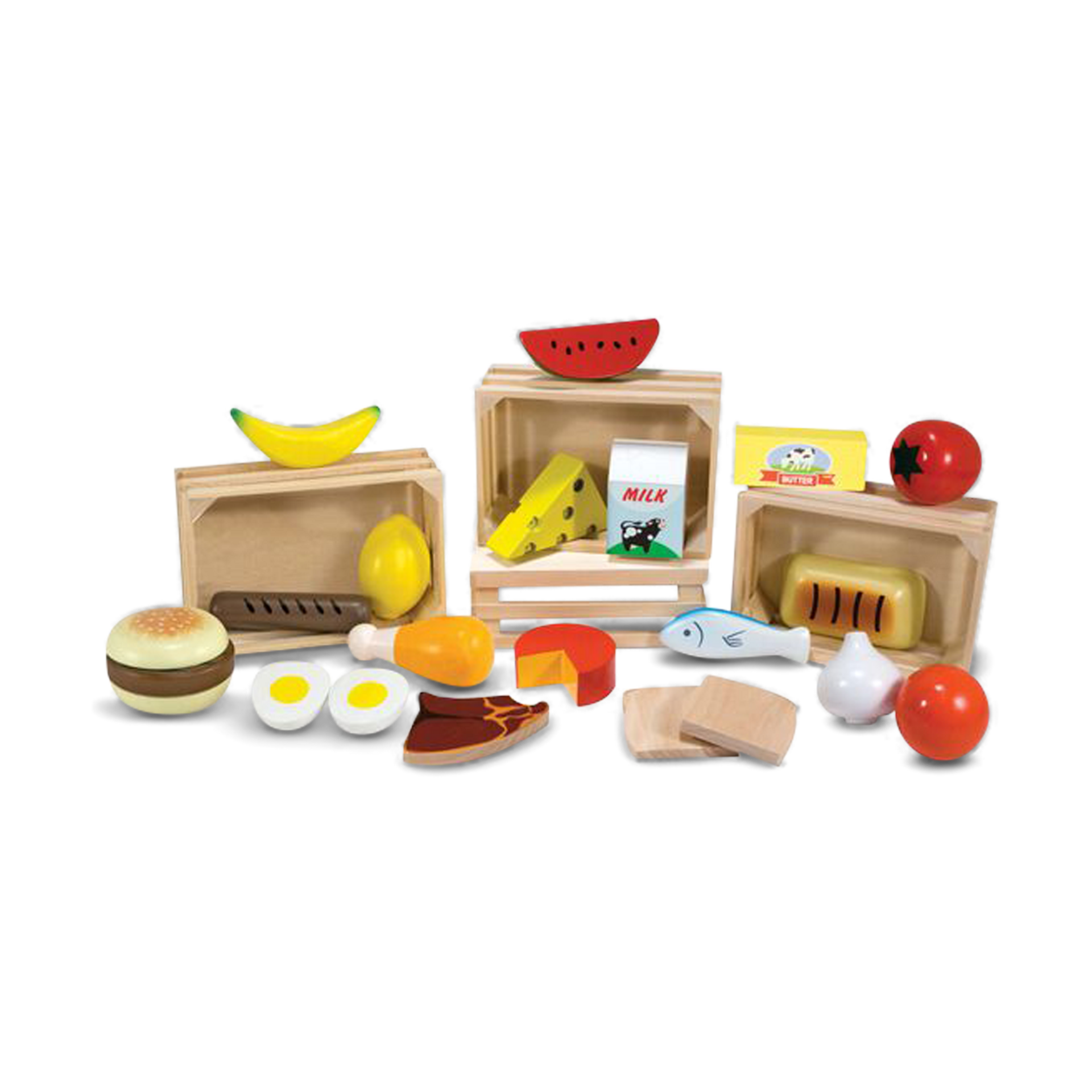 Melissa & Doug Food Groups Wooden Play Food.
