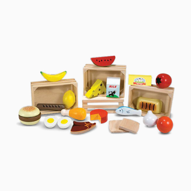 Melissa & Doug Food Groups Wooden Play Food.
