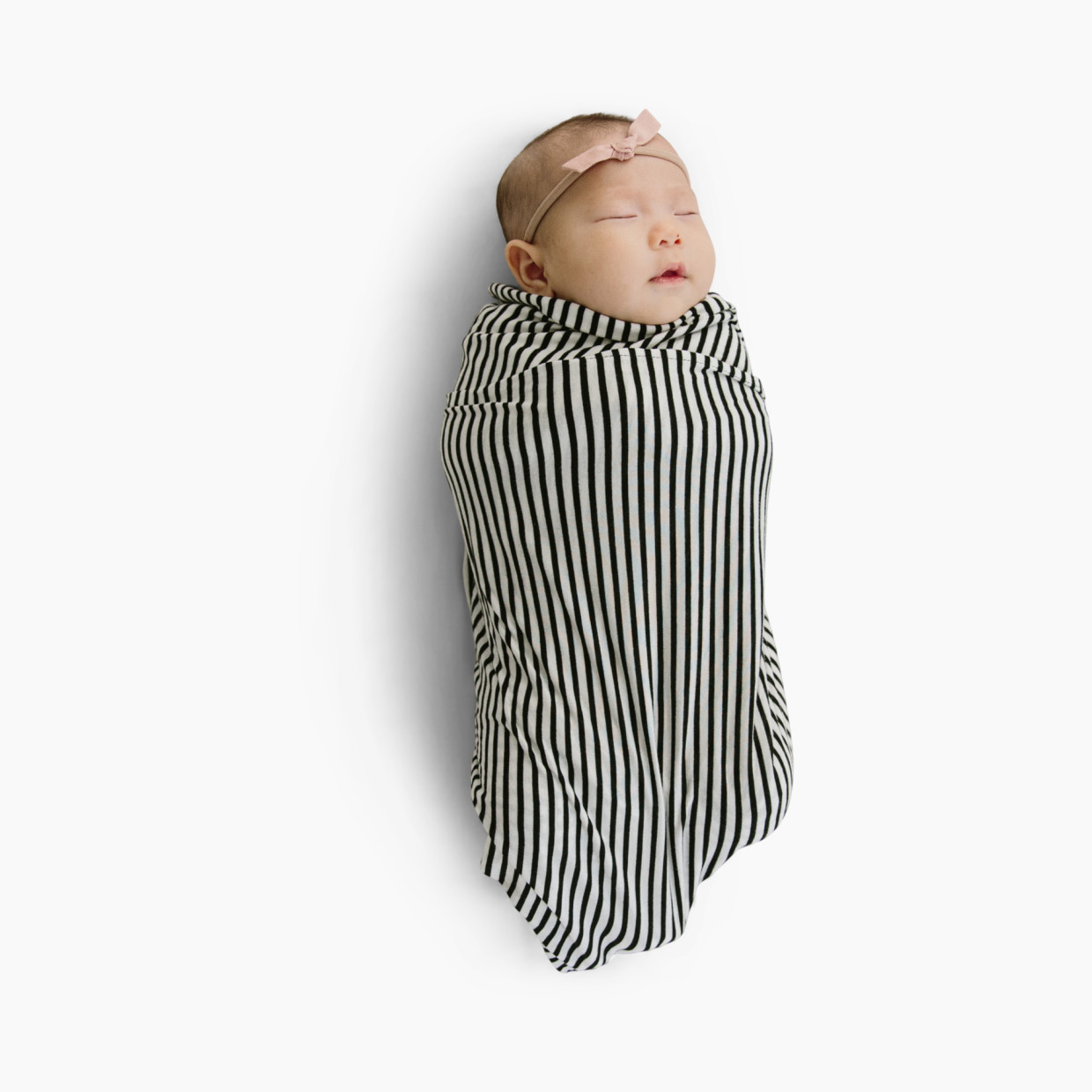 Solly Baby Babylist x Solly Baby Collaboration Swaddle - Black & Natural Stripe.