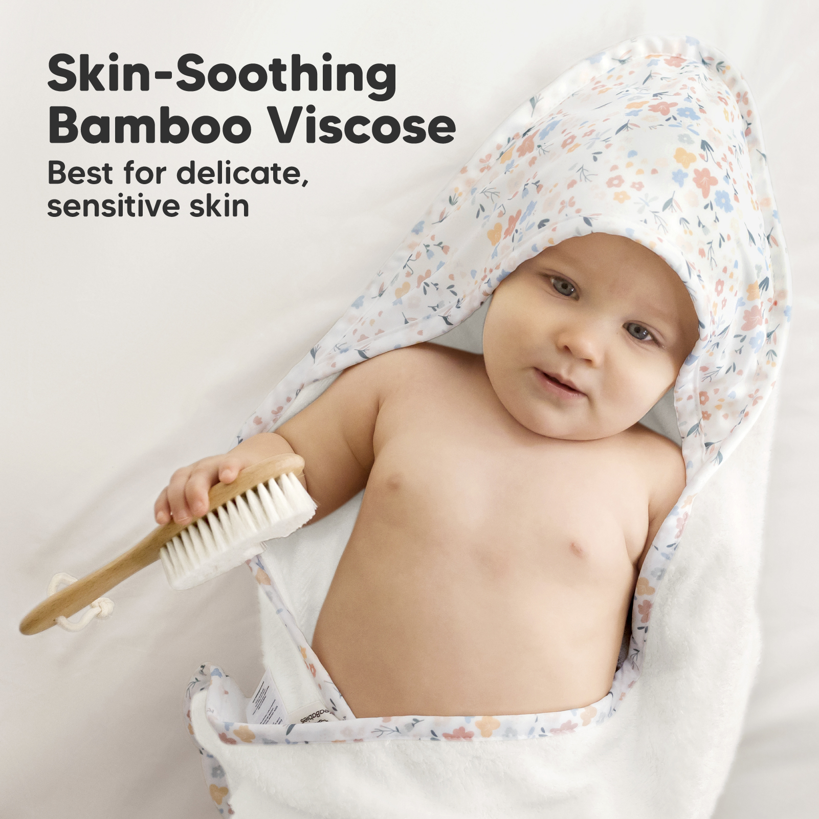 KeaBabies Luxe Hooded Towel - Wildflowers.