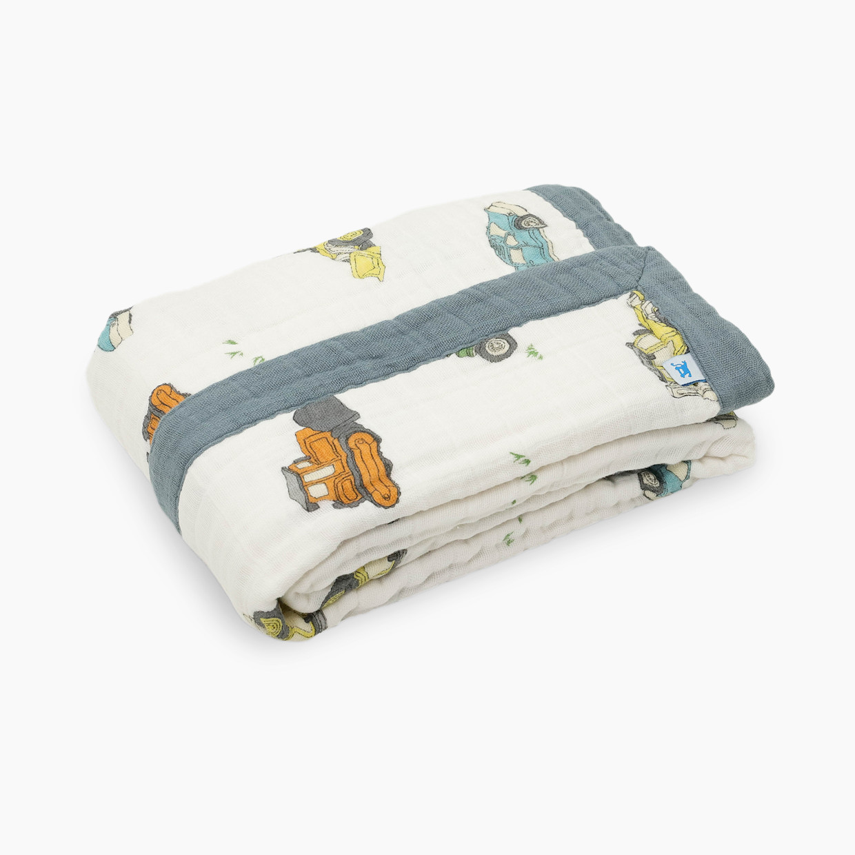 Little Unicorn Cotton Muslin Baby Receiving Quilt - Work Trucks.