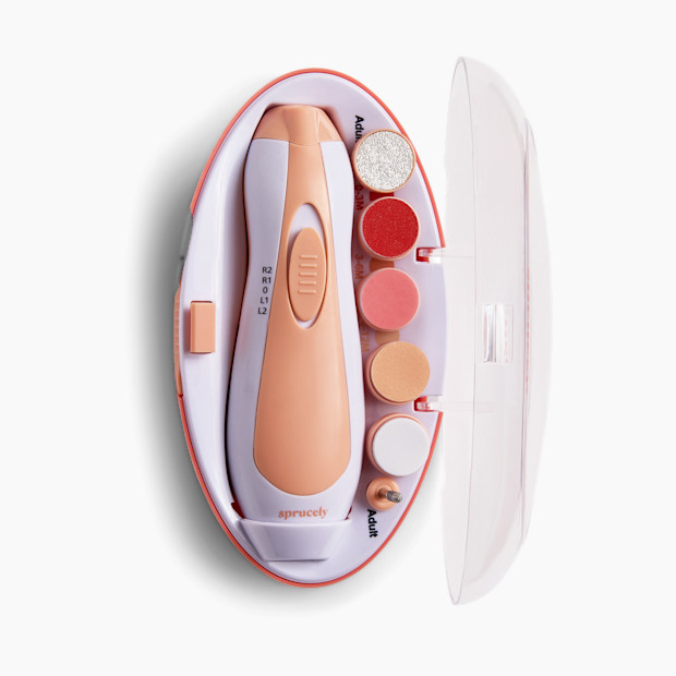 Sprucely Electric Nail Buffer - Cantaloupe/White.